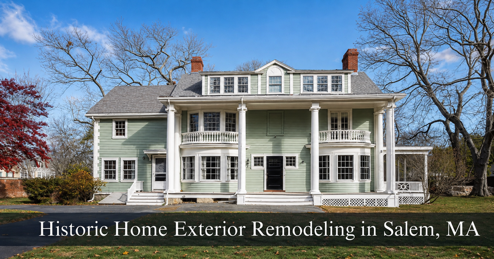 Historic home exterior remodeling and painting in Salem, MA by Alvesco Construction