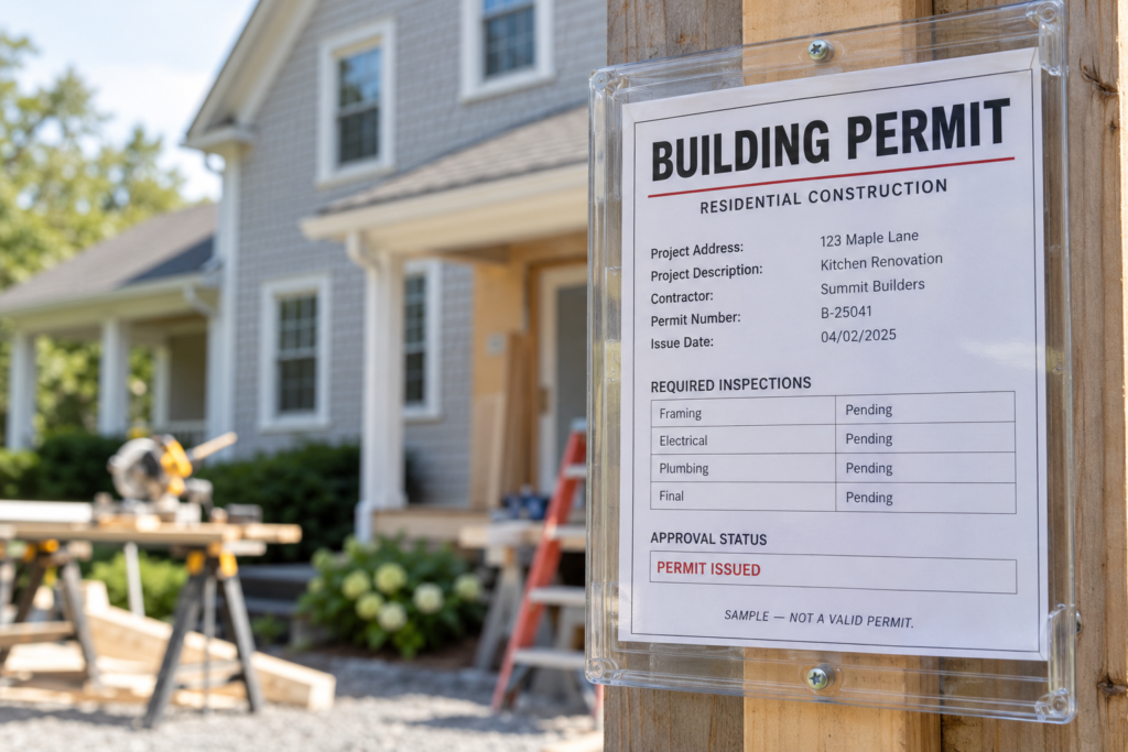 Once the building permit is approved, Alvesco Construction coordinates the project schedule with the homeowner.